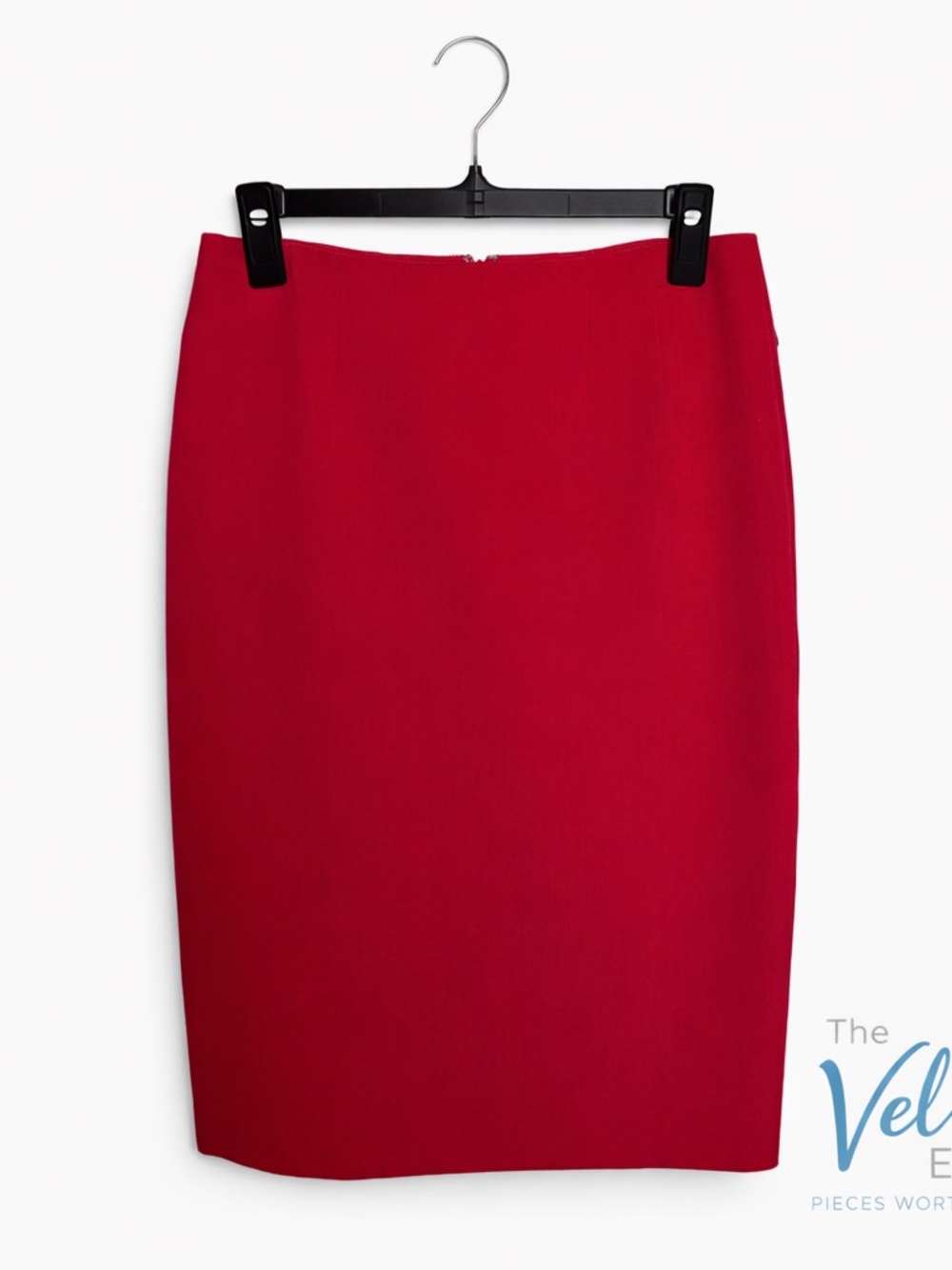 Kasper Red Pencil Skirt Size 8 Classic Career Midi